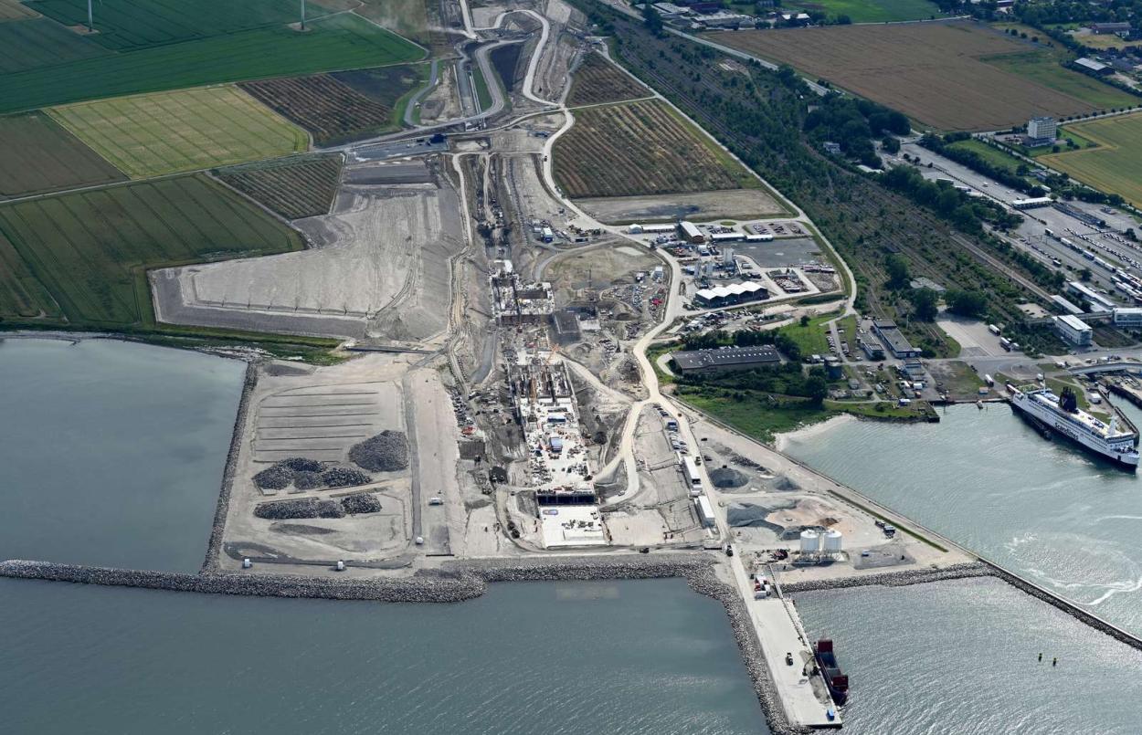 Auf Fehmarn wird das deutsche Tunnelportal