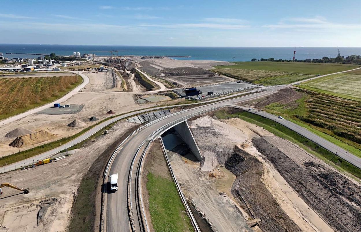 Auf Fehmarn wird das deutsche Tunnelportal